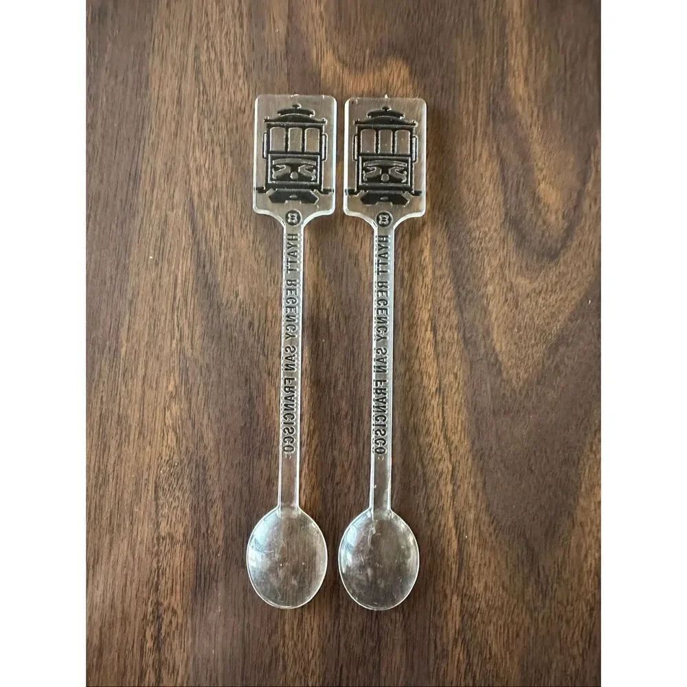 Vintage Hyatt Regency San Francisco Souvenir Swizzle Stick Stir Sticks Cable Car - Picture 3 of 3